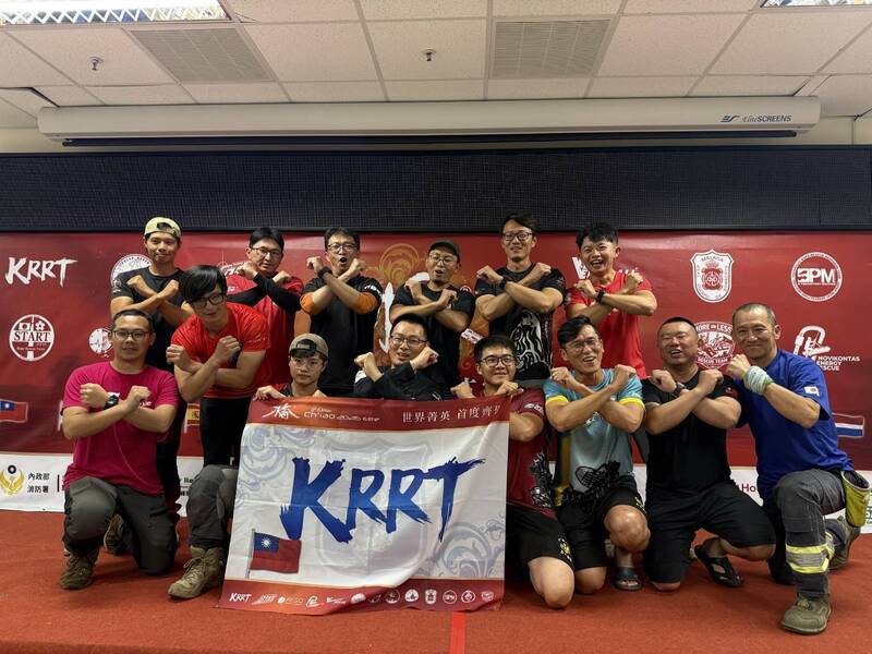 高市消防局繩索救援隊 奪「橋2026繩索救助菁英邀請賽」世界第一