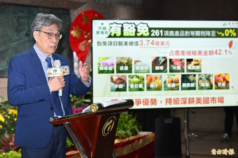 台美貿易協定助攻台灣農業 農業部長陳駿季估5年內產值增2成