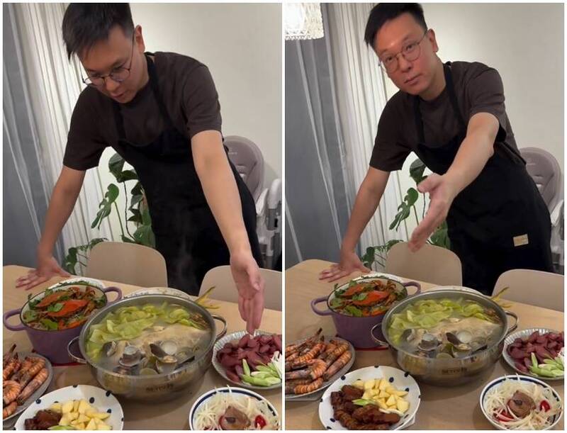 林飛帆除夕夜端出8菜1湯! 這道取名「苦盡甘來」用意深