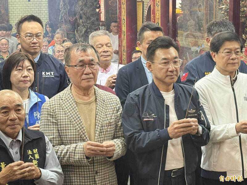 合體江啟臣新北拜廟 李四川:我的對手是我自己