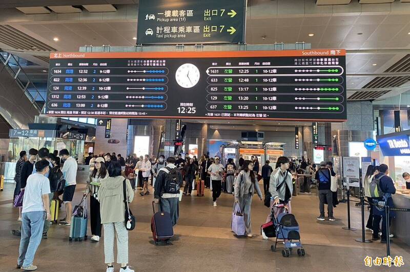 收假湧人潮!高鐵台中站北上對號全客滿 下午2點起加開自由座列車