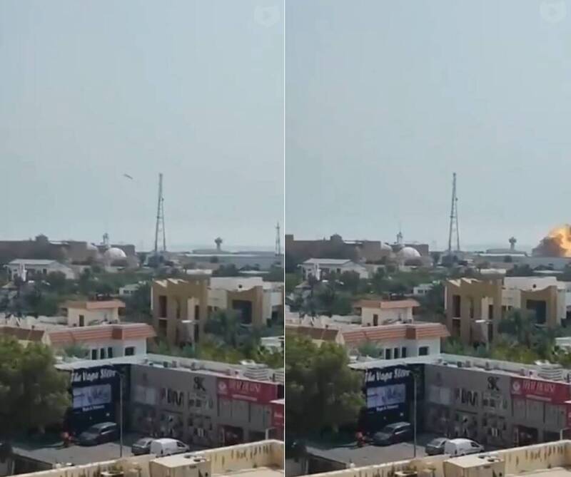 飛彈擊中影像曝光!巴林美第5艦隊海軍基地遭攻擊