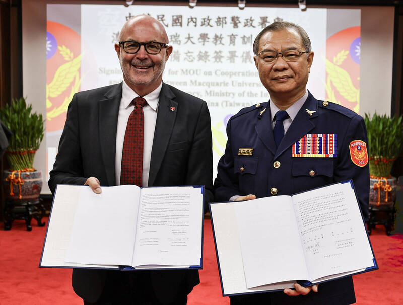 警政署與澳洲麥考瑞大學簽署MOU 首度開啟南半球教育合作