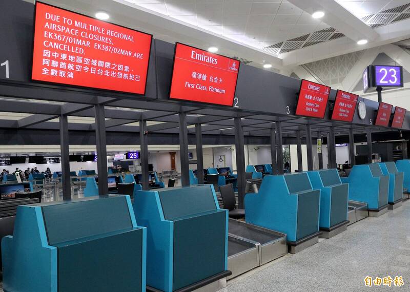 中東戰火波及 阿聯酋及阿提哈德航空航班續取消