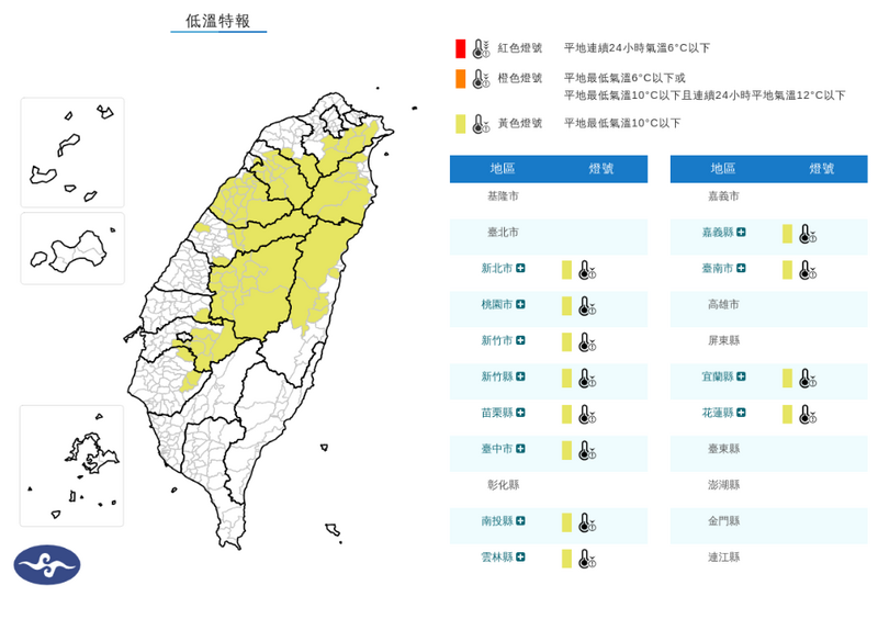 凍！12縣市低溫特報 氣象署示警「恐探10度以下」