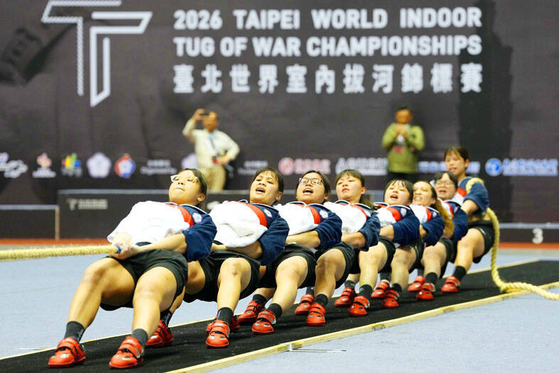 《TAIPEI TIMES》Taiwan men, women defend 600kg, 500kg world indoor tug of ...