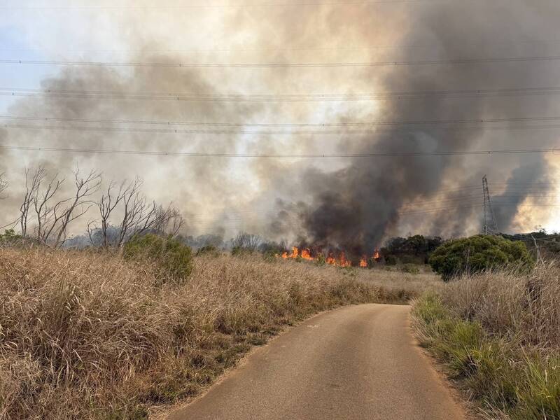 台中沙鹿火燒山 網路炸爆質疑空氣品質無人討論?