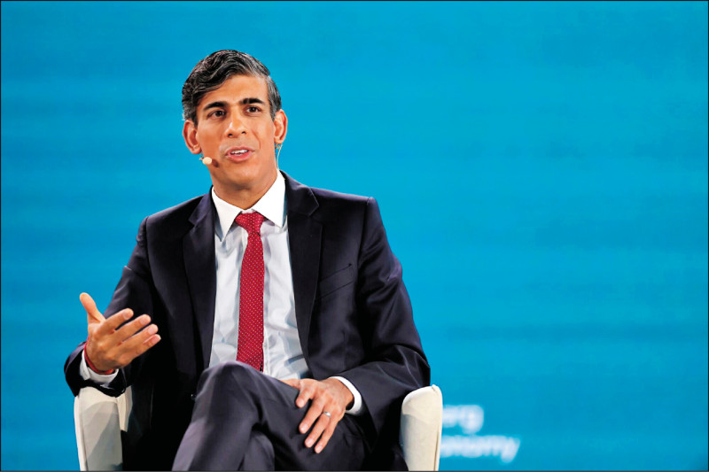 供應鏈衝擊遠超過中東 前英相蘇納克籲嚇阻台海爆衝突