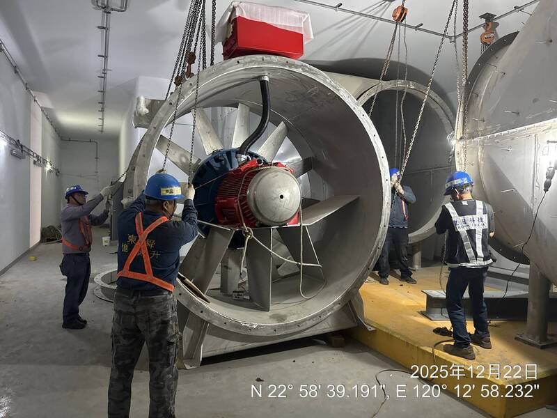 台南鐵路地下化隧道風機完工 預計今年底第一階段通車