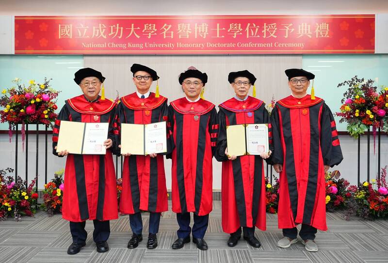 建築與科技領域成就卓越 潘冀、陳泰銘、秦永沛獲成大名譽博士