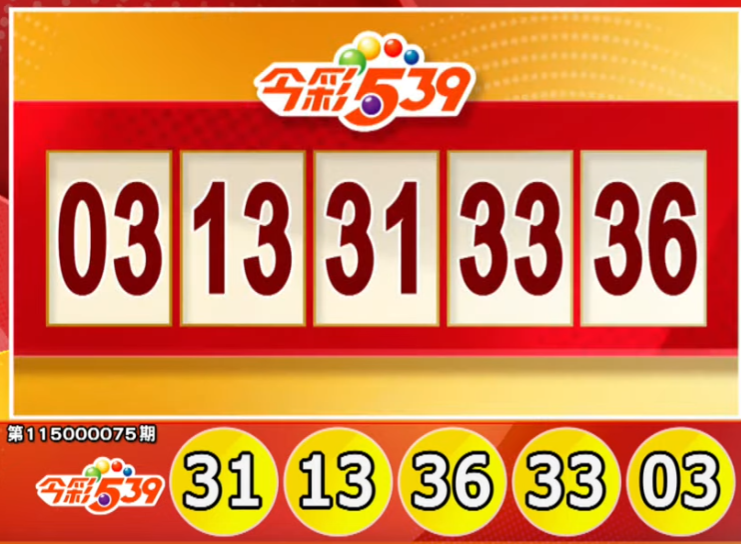 手刀對獎!3/25 今彩539、3星彩、4星彩獎號出爐了