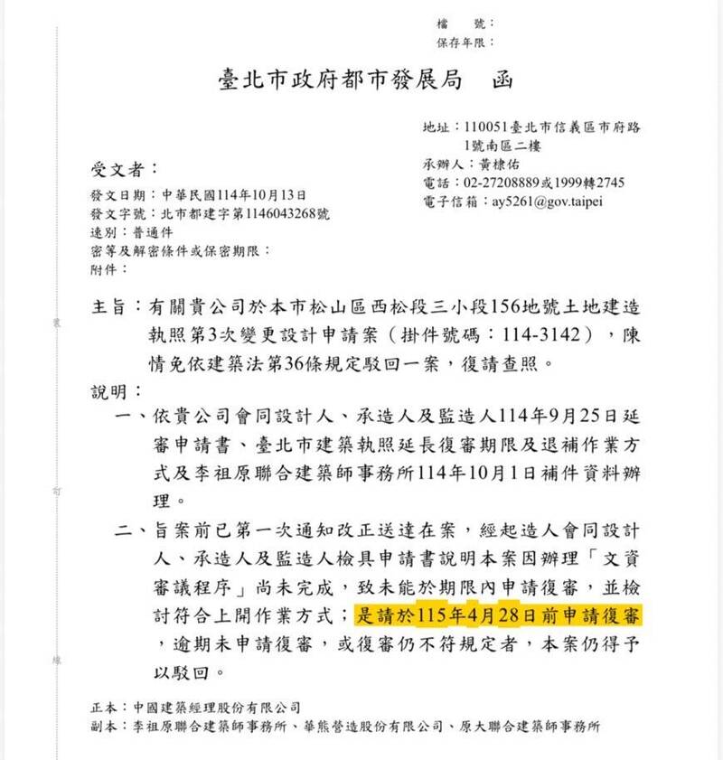 京華城取消20%容獎還在補件中 許淑華:假動作敷衍輿論壓力