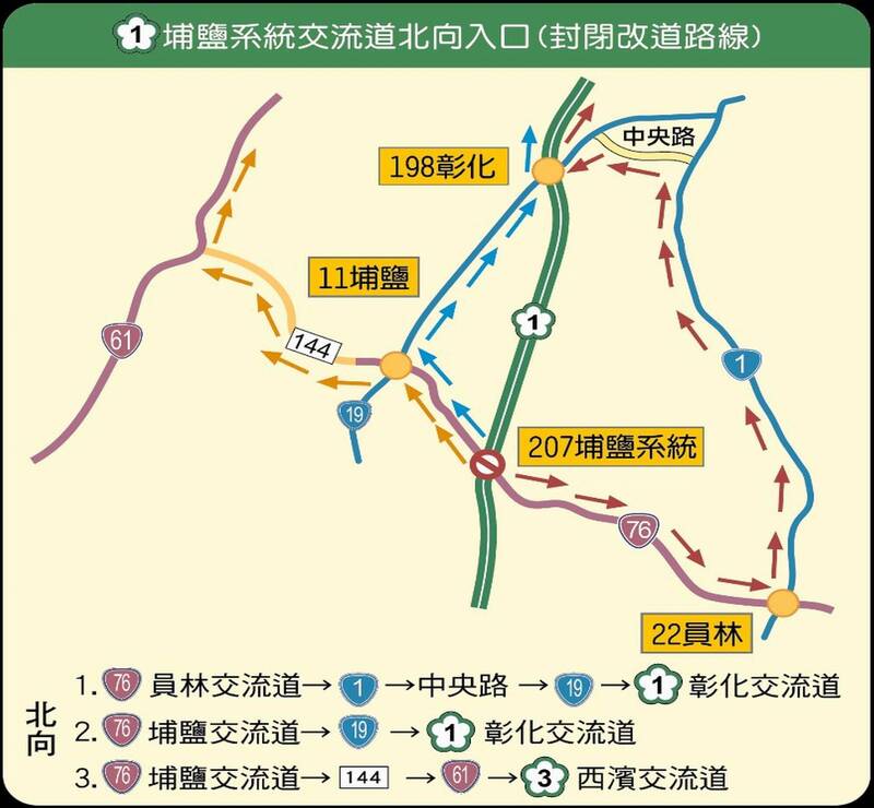 國1埔鹽系統交流道4/3~4/6封閉 實施時間、替代道路看這裡