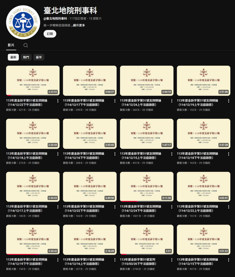 京華城案法庭公播16支影片上線 2分51秒看完宣判