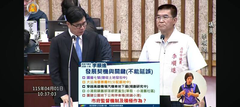 議員關切高雄機場地下道 陳其邁:若有國際機場、須重新思考
