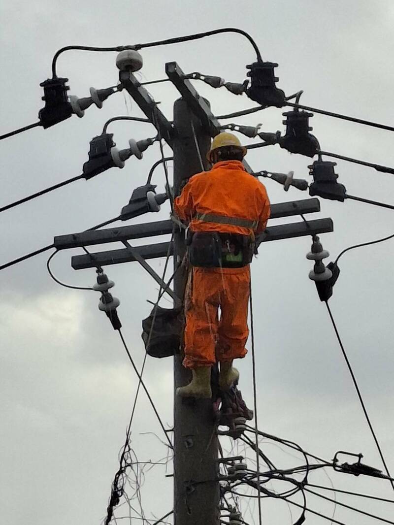 高雄大樹區逾2000戶停電 下午近5點復電了