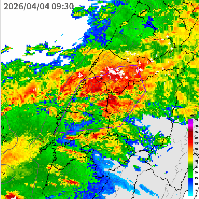 雨神持續往南進擊 中彰投雲4縣市防大雷雨