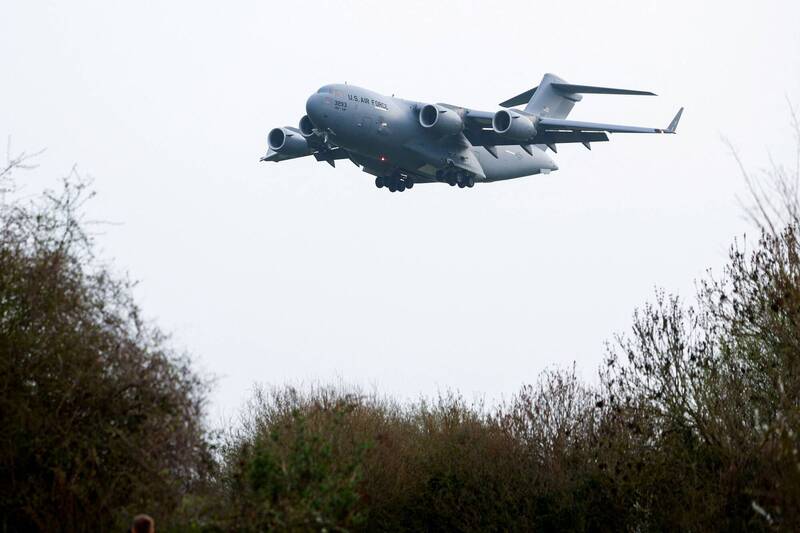「全球霸王III」C-17運輸機。（路透）