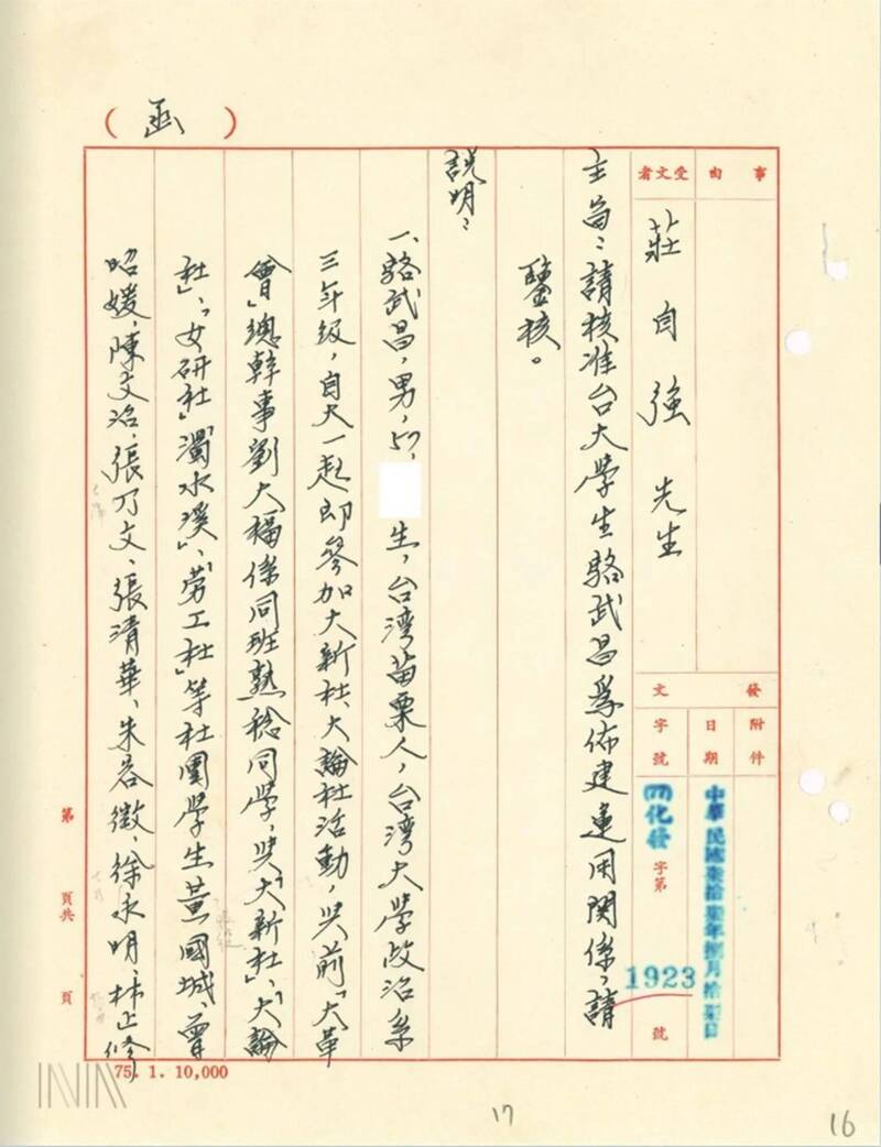 政治檔案曝光！調查局吸收鄭麗文老公  佈建為「校園運用人員」
