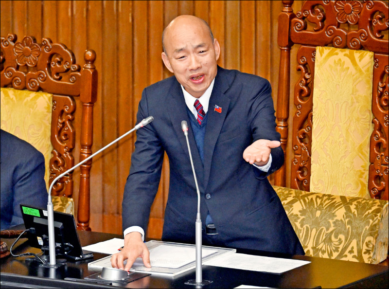 總預算案 韓國瑜下週召集協商