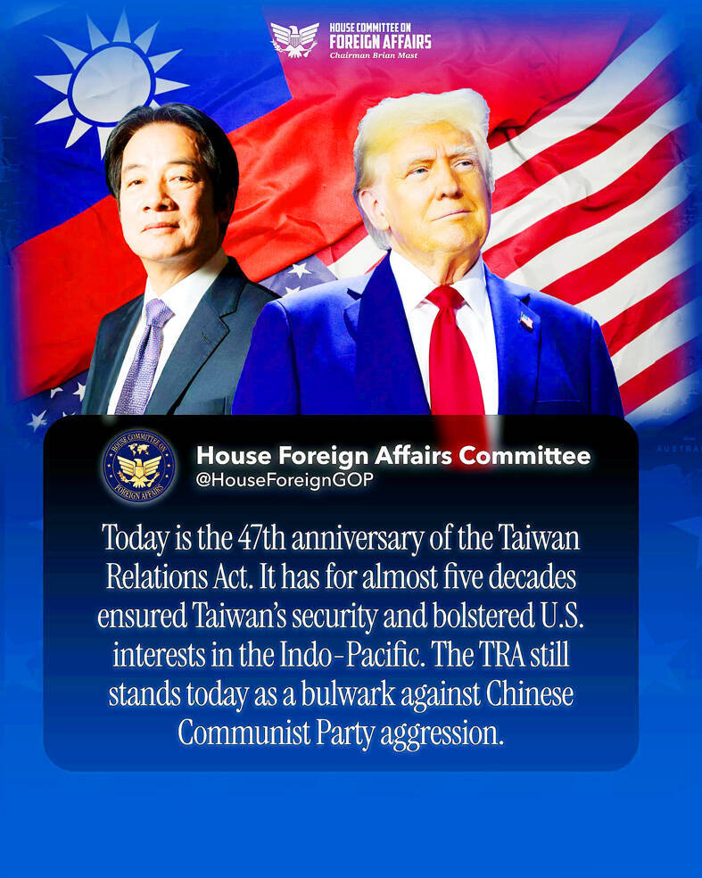 《TAIPEI TIMES》 US lawmakers mark TRA anniversary