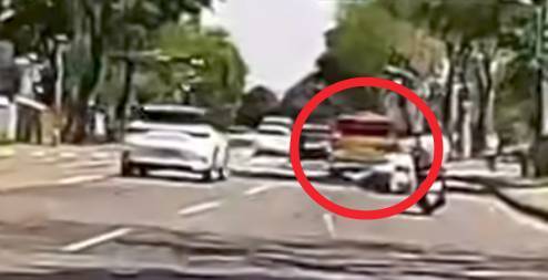 高雄小黃擦撞機車肇事逃逸 網批:爛標線