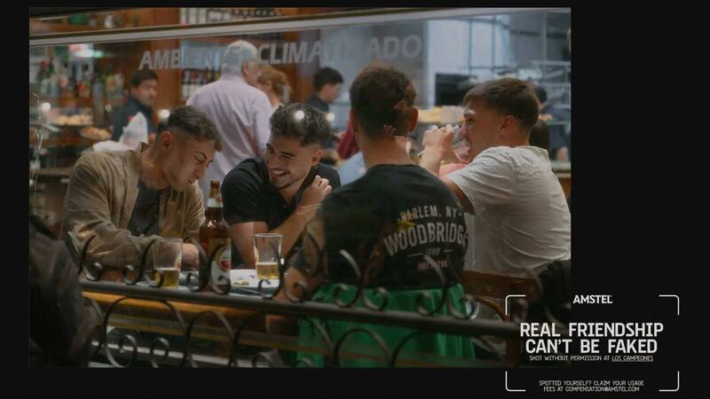 Amstel表示，多数被拍摄者有将影像授权给他们使用，不过如果有人发现自己也被拍进广告中，可以来联系他们，届时会免费赠送1年份的啤酒。（图撷取自社群平台「X」）
☆饮酒过量 有害健康 禁止酒驾☆