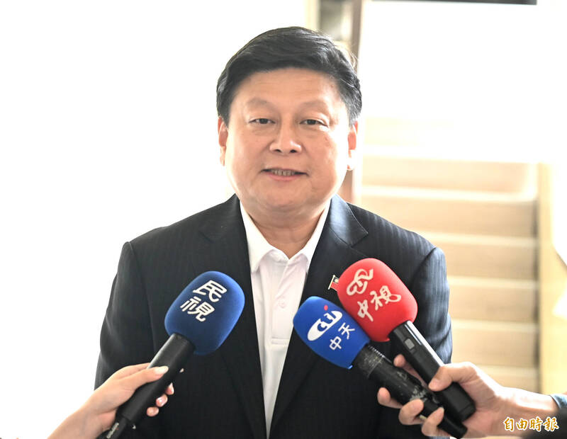 國民黨團總召傅崐萁。（記者王藝菘攝）