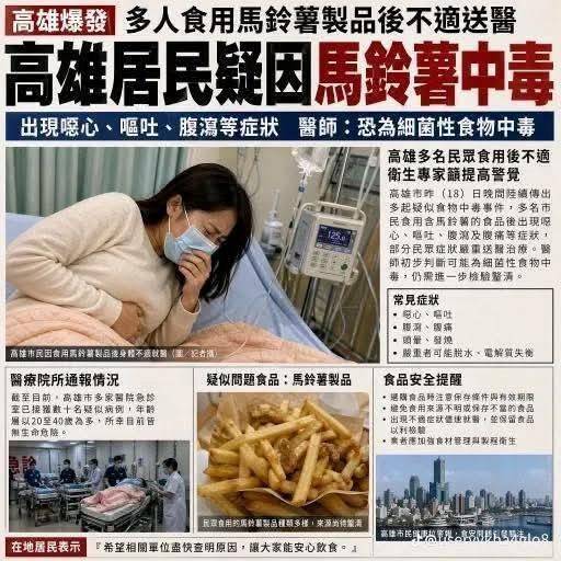 造謠者抓到了！瘋狂發布「高雄多人食用馬鈴薯中毒」 桃園51歲男被聲押