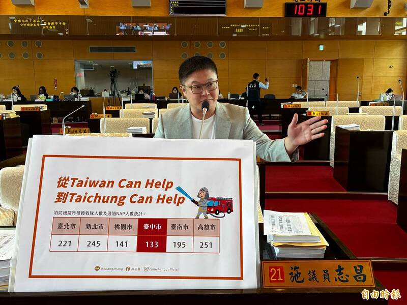 台中是中部唯一重型搜救隊 議員擔心隊員不足難以負擔