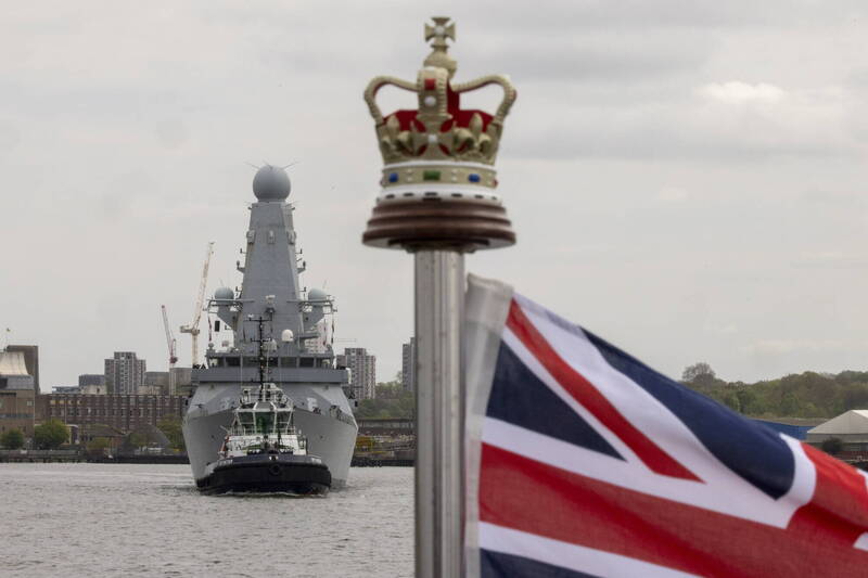 英国主导邀北欧、波罗的海国家、荷兰等国联合组建「北方海军」（Northern Navies）。图为英国海军防空驱逐舰钻石号。（欧新社档案照）