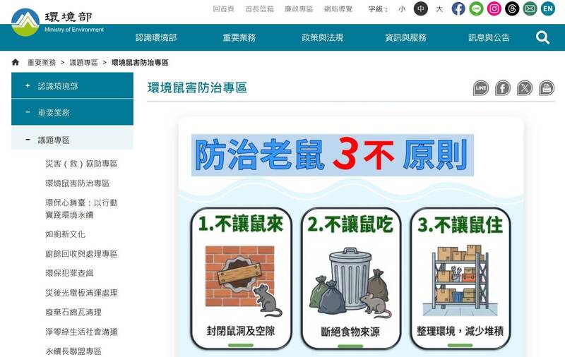環境部成立「鼠害防治專區」 建議北市府每天開記者會報告