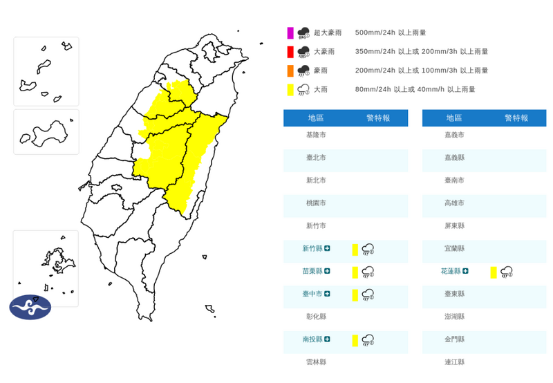 5縣市大雨特報！氣象署示警「恐有局部大雨」