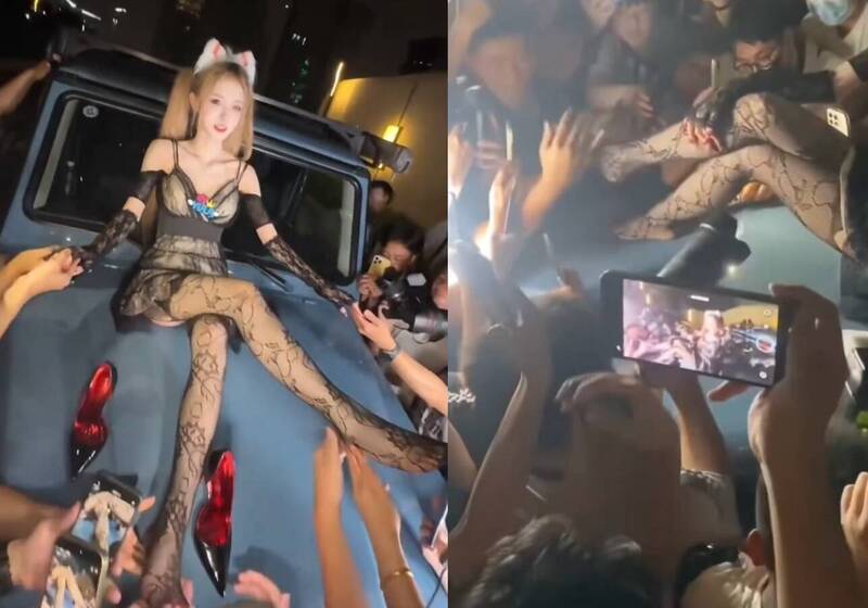 漫展外拍變調！黑絲襪女Coser圍拍控遭「摸腳」影片曝光