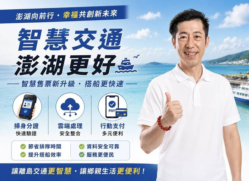 離島船票排隊苦 無黨澎湖縣長參選人許智富提智慧票務改革