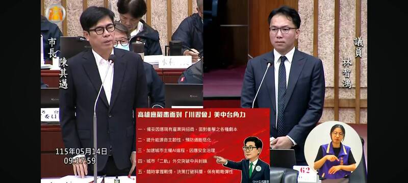 如何因應川習會變局?  陳其邁：美中「兩個不變」、台灣應「這麼做」