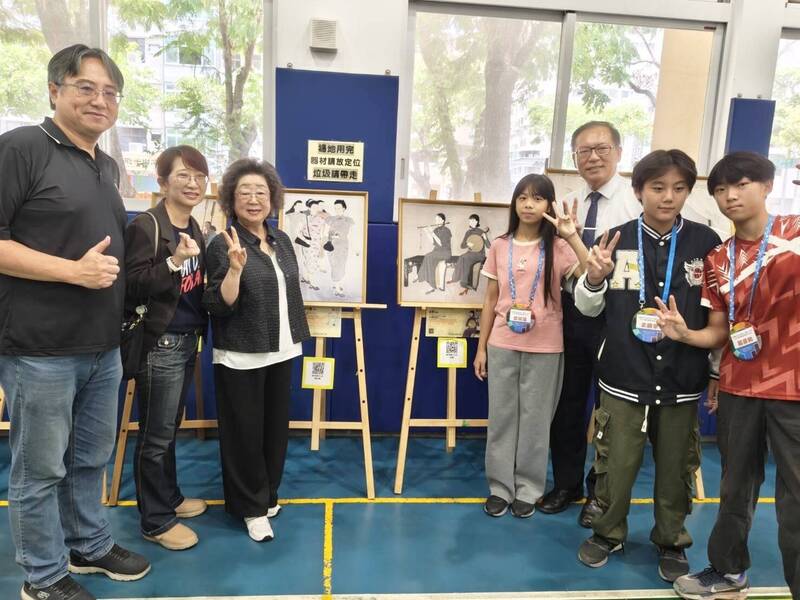 「台展三少年」百年名畫走進高市勝利國小 藝術小尖兵導覽台灣之美