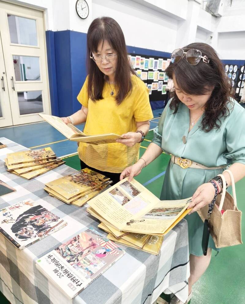 透過日治時期知名畫家林玉山、陳進與郭雪湖經典畫作，透過巡迴展覽、導覽培訓及跨域課程，帶領學生走進百年前的台灣風景與人文記憶。（勝利國小提供）