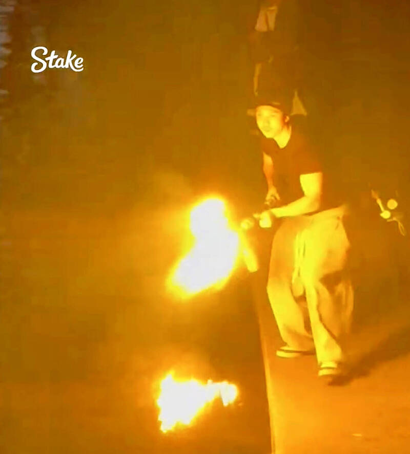 《TAIPEI TIMES》 Celebrities’ son questioned over flamethrower