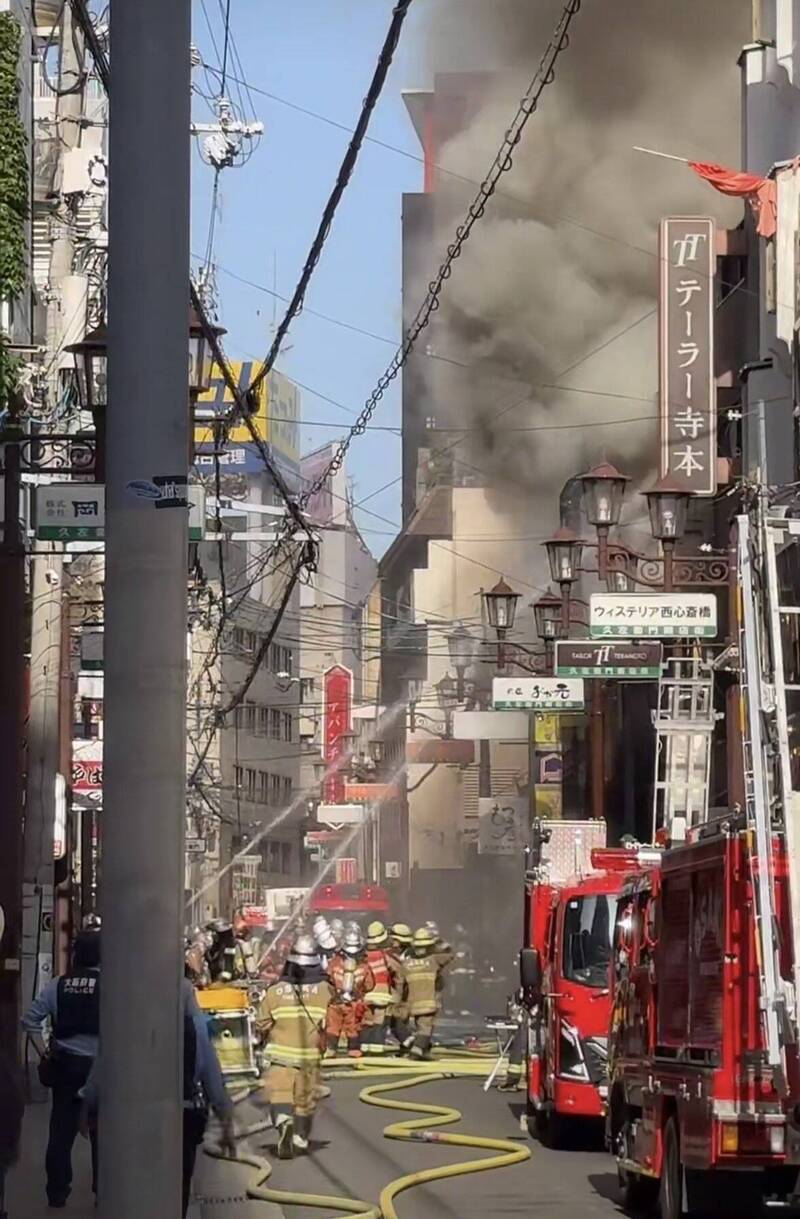 大阪道頓堀火災延燒4棟建物 台灣遊客急避難