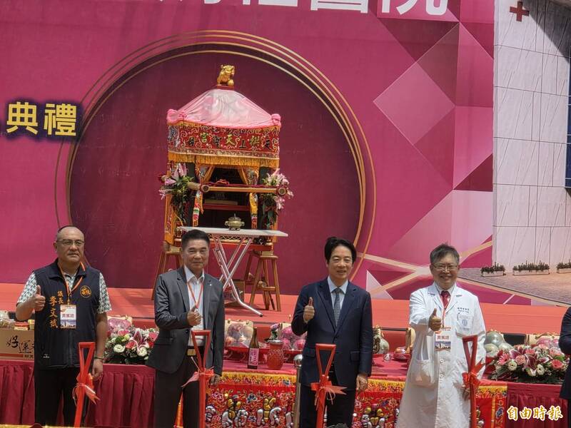 白沙屯媽祖醫院動土, 鍾東錦向總統爭經費遭賴清德回「這點」。(記者蔡政珉攝)