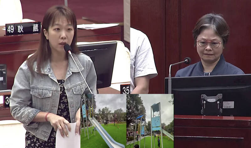 北市戶外遊戲場高溫、損壞未修 議員痛批:貼警告小朋友看得懂?