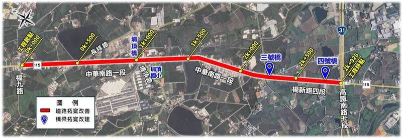 桃園續推道路開瓶計畫 新屋中華南路拓寬明年底完工
