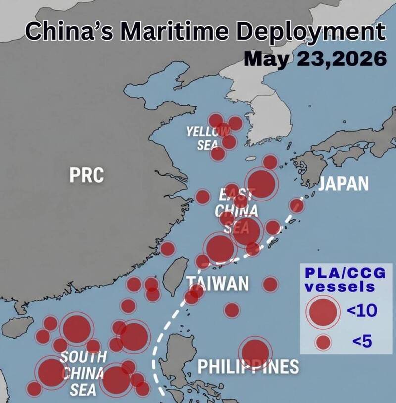 川習會後共軍襲擾未減 吳釗燮:中國在第一島鏈周邊部署逾百船艦