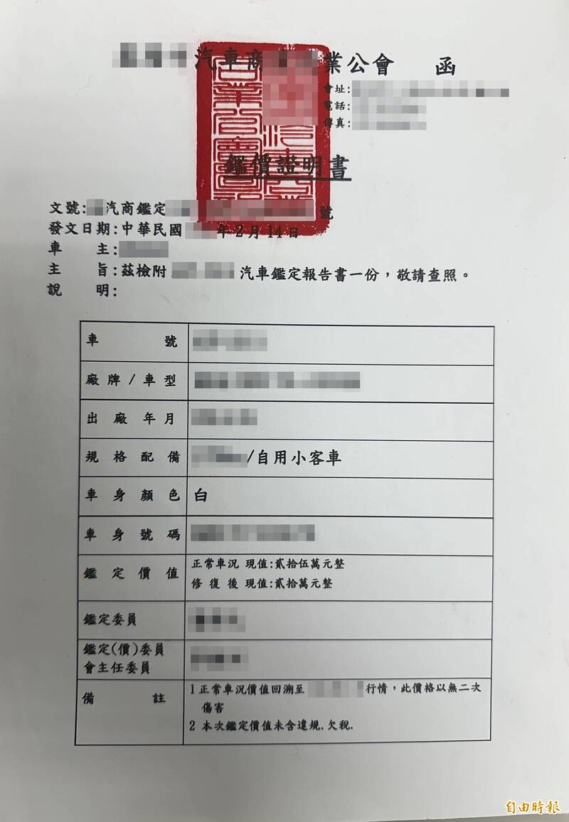 車禍鑑損求償3-2》鑑損機構須慎選 鑑價合理獲賠機會高