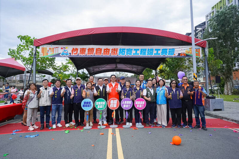 竹東改善二重地區交通瓶頸 自由街拓寬並新設人行空間