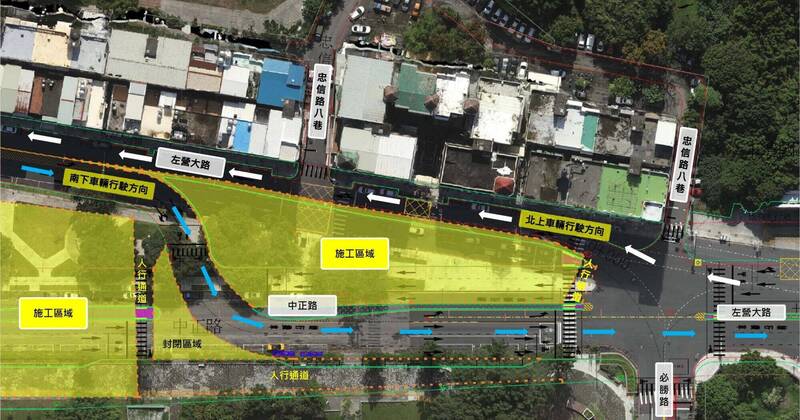 新台17線施工 左營中正、必勝路口6月1日起分流改道