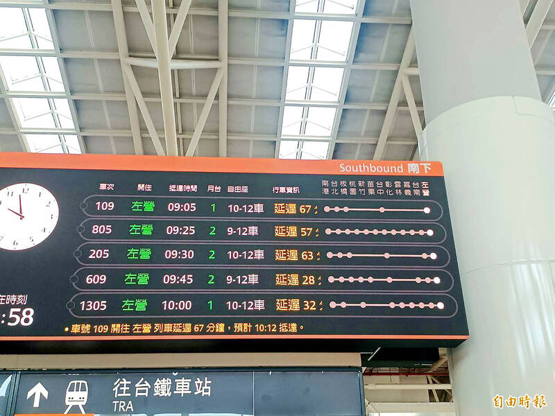 《TAIPEI TIMES》High-speed rail suffers major disruption