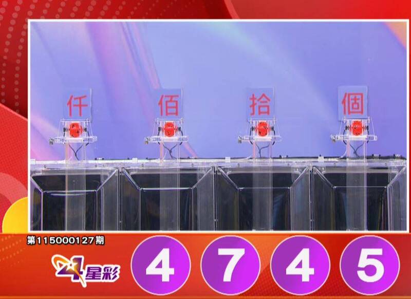 4星彩开奖号码。（撷取自三立iNEWS《全民i彩券》）
