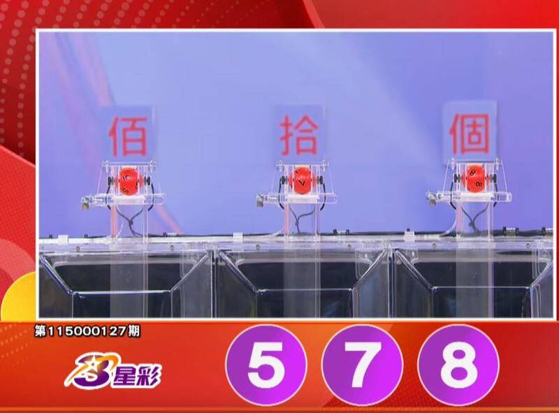 3星彩开奖号码。（撷取自三立iNEWS《全民i彩券》）